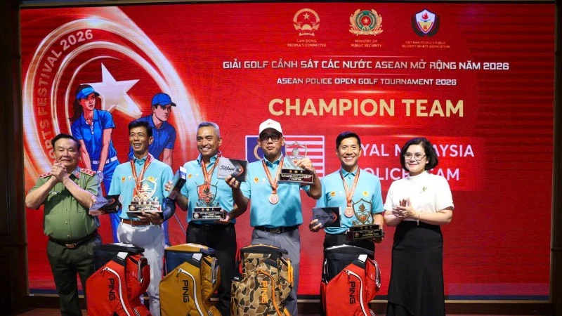 Lâm Đồng: Đội Cảnh sát Hoàng gia Malaysia đứng đầu Giải Golf Cảnh sát các nước ASEAN mở rộng