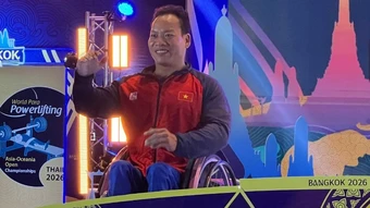 Lê Văn Công giành Huy chương Bạc Giải vô địch Cử tạ người khuyết tật châu Á-châu Đại Dương năm 2026