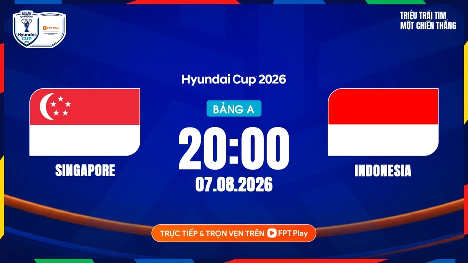 Link xem trực tiếp Singapore vs Indonesia vòng bảng ASEAN Cup 2026 Link xem trực tiếp Singapore vs Indonesia vòng bảng ASEAN Cup 2026