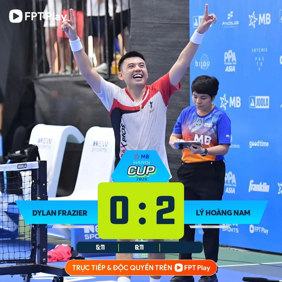 Lý Hoàng Nam chạm trán Trương Vinh Hiển ở chung kết PPA Hanoi Cup 2026 Lý Hoàng Nam chạm trán Trương Vinh Hiển ở chung kết PPA Hanoi Cup 2026