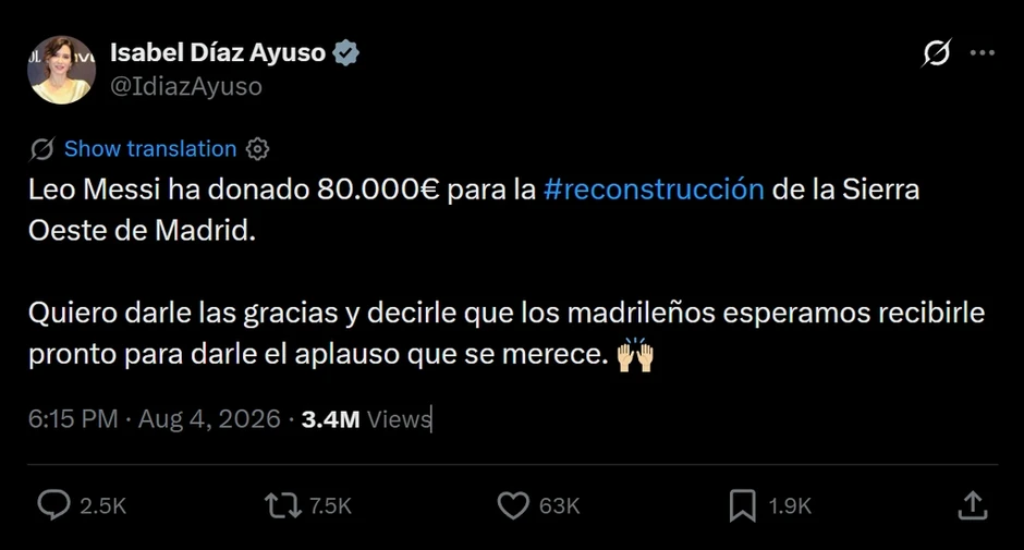 Messi góp tiền khắc phục thảm họa cháy rừng ở Tây Ban Nha - Báo TinVina Messi góp tiền khắc phục thảm họa cháy rừng ở Tây Ban Nha - Báo TinVina