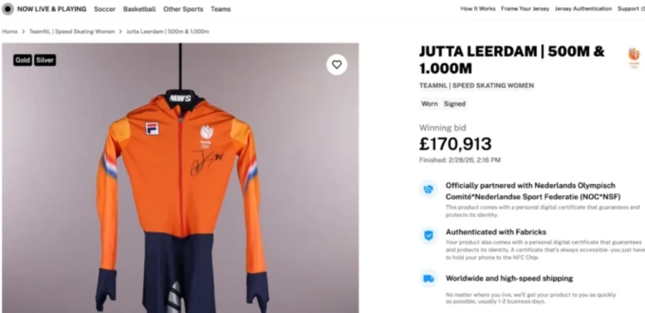 'Nữ hoàng băng' Leerdam phá một kỷ lục đấu giá của Ronaldo 'Nữ hoàng băng' Leerdam phá một kỷ lục đấu giá của Ronaldo