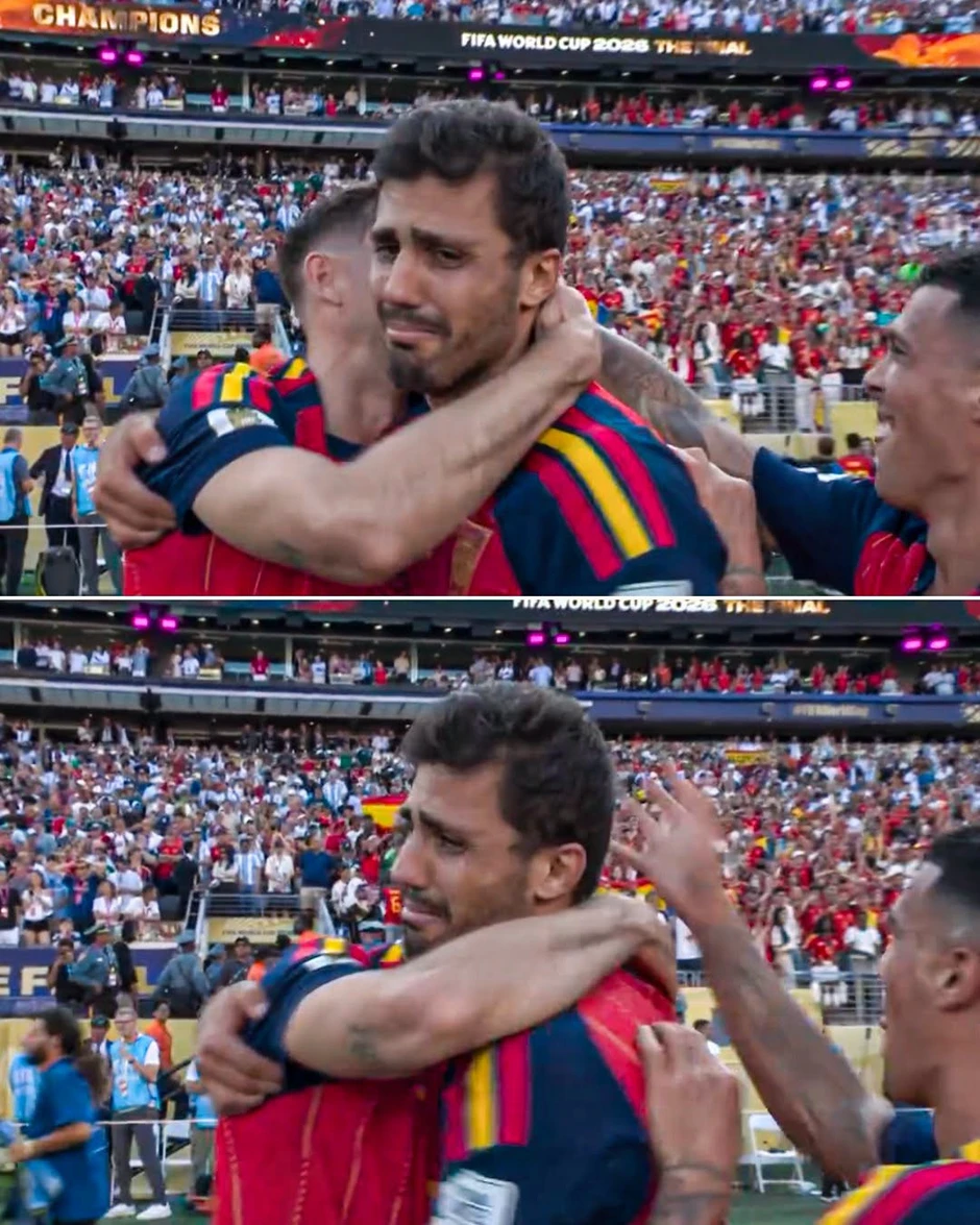 Rodri bật khóc sau chung kết, nhận Quả bóng vàng World Cup 2026 Rodri bật khóc sau chung kết, nhận Quả bóng vàng World Cup 2026