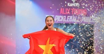 Tay vợt Việt kiều Alix Trương gia nhập đội pickleball cùng Lý Hoàng Nam