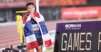 'Tia chớp' Thái Lan liên tiếp phá kỷ lục ASIAD, giành HCV lịch sử chạy 100m