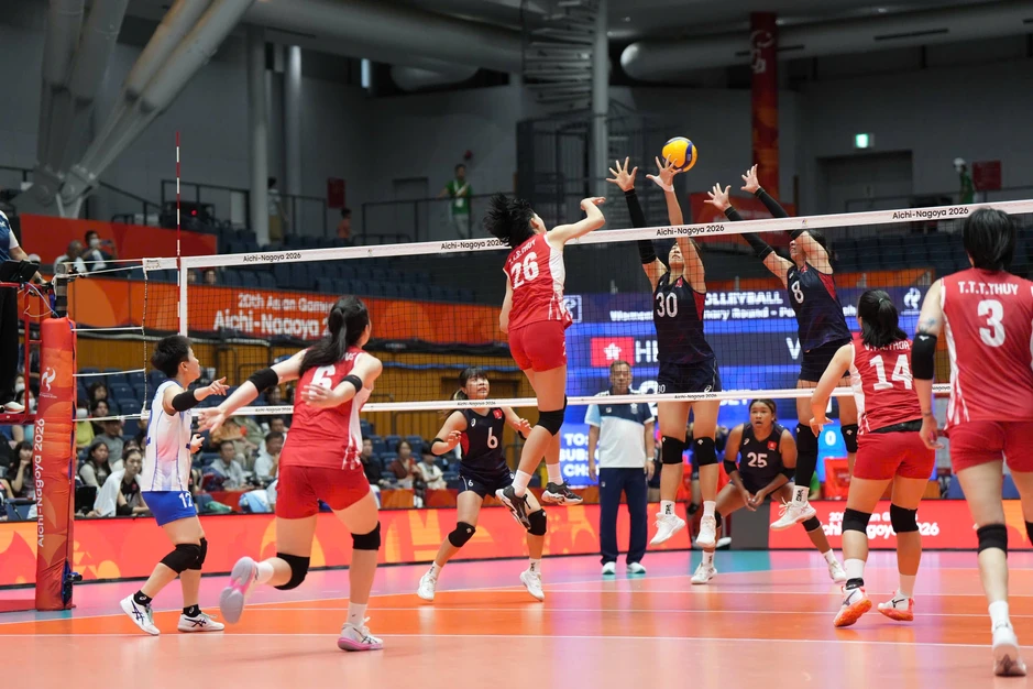 Tuyển bóng chuyền nữ Việt Nam sớm giành vé vào tứ kết Asiad 20 Tuyển bóng chuyền nữ Việt Nam sớm giành vé vào tứ kết Asiad 20
