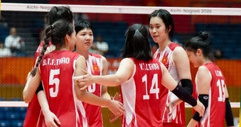 Tuyển bóng chuyền nữ Việt Nam thất bại trước Trung Quốc ở tứ kết Asiad 20