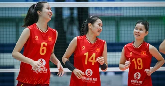 Tuyển bóng chuyền U18 nữ Việt Nam thắng to ở giải châu Á