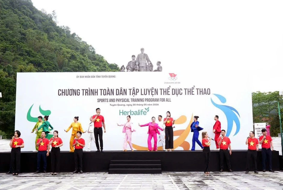 Tuyên Quang: Hơn 1.500 người tham dự chương trình toàn dân tập luyện thể dục thể thao