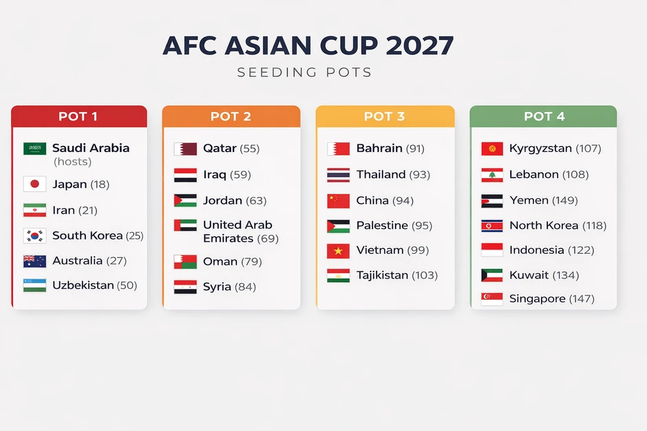 Tuyển Việt Nam đối diện bảng tử thần ở Asian Cup 2027 Tuyển Việt Nam đối diện bảng tử thần ở Asian Cup 2027