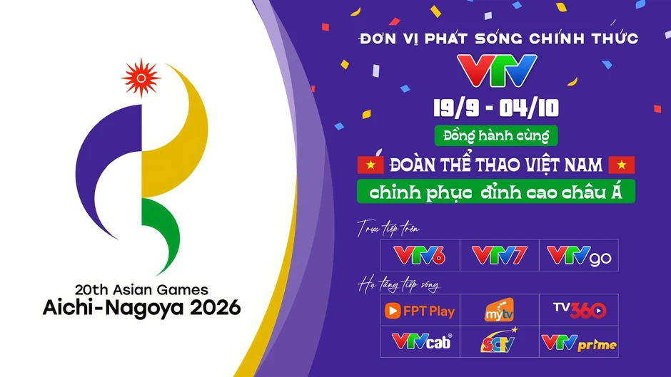 VTV chính thức sở hữu bản quyền Asiad 2026