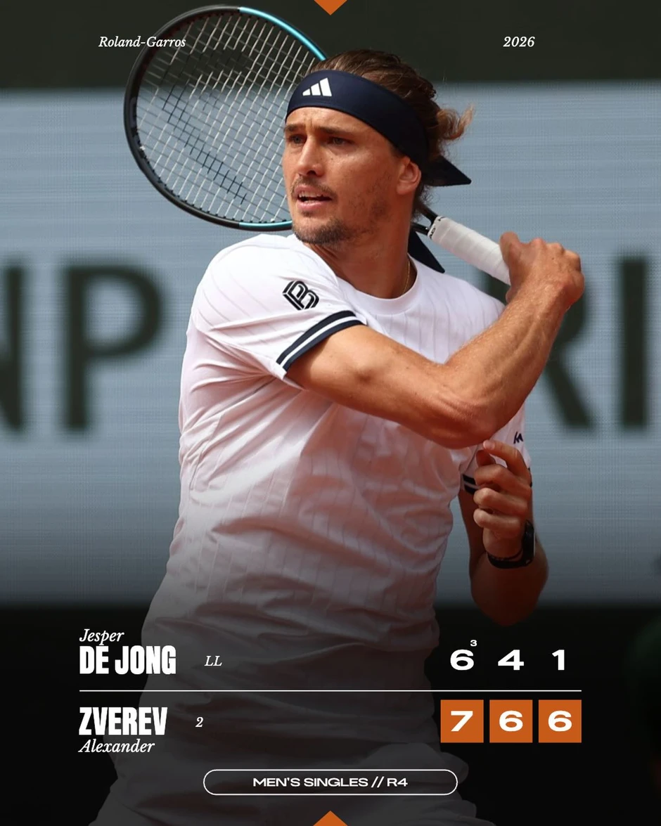 Zverev thẳng tiến tứ kết Roland Garros, chờ đại chiến 'Rafa mới' Zverev thẳng tiến tứ kết Roland Garros, chờ đại chiến 'Rafa mới'