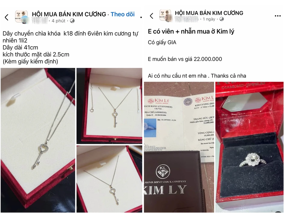 Bùng nổ dịch vụ bán kim cương online, ship tận nơi