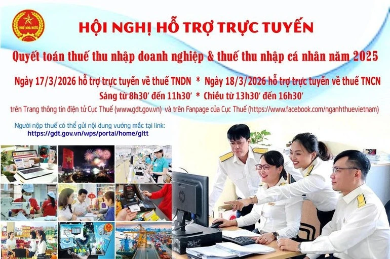Cục Thuế tổ chức hỗ trợ trực tuyến quyết toán thuế năm 2025 Cục Thuế tổ chức hỗ trợ trực tuyến quyết toán thuế năm 2025