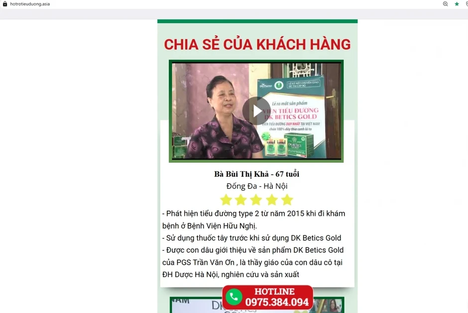 DK-Betics Gold thực phẩm bảo vệ sức khỏe quảng cáo tác dụng như thuốc chữa bệnh DK-Betics Gold thực phẩm bảo vệ sức khỏe quảng cáo tác dụng như thuốc chữa bệnh