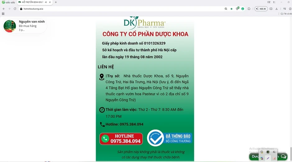 DK-Betics Gold thực phẩm bảo vệ sức khỏe quảng cáo tác dụng như thuốc chữa bệnh DK-Betics Gold thực phẩm bảo vệ sức khỏe quảng cáo tác dụng như thuốc chữa bệnh
