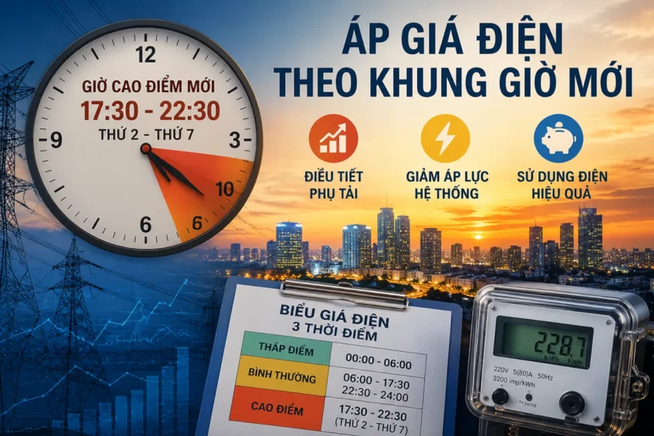 Đổi khung giờ điện cao điểm tác động ra sao đến hộ gia đình, doanh nghiệp? Đổi khung giờ điện cao điểm tác động ra sao đến hộ gia đình, doanh nghiệp?