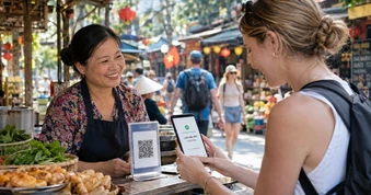 Du khách ồ ạt quét mã QR tại Việt Nam, giao dịch tăng vọt