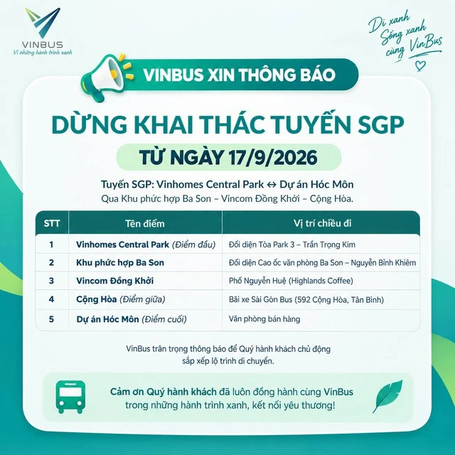 Đúng ngày mai 17/9, Vingroup chính thức dừng dịch vụ này sau 3 tháng hoạt động Đúng ngày mai 17/9, Vingroup chính thức dừng dịch vụ này sau 3 tháng hoạt động