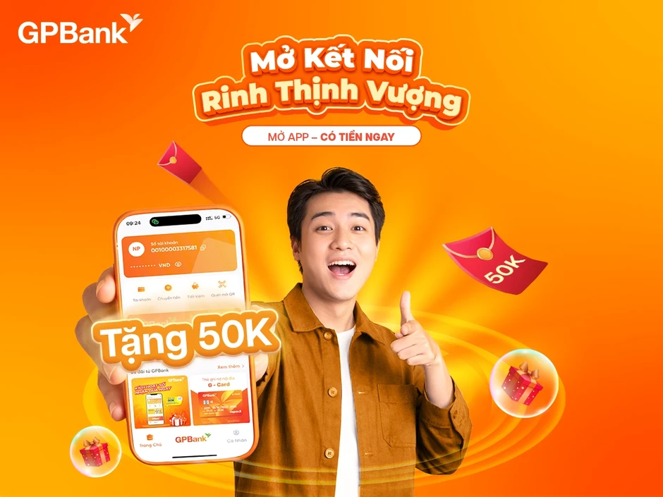 GPBank triển khai ưu đãi hoàn tiền 50.000 đồng cho khách hàng thanh toán bằng mã QR GPBank triển khai ưu đãi hoàn tiền 50.000 đồng cho khách hàng thanh toán bằng mã QR