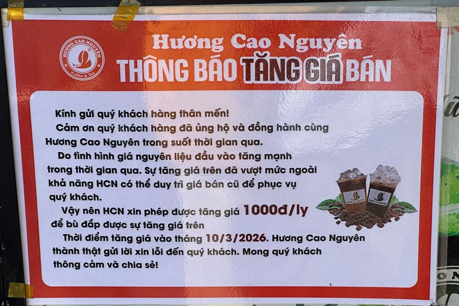 Hơn một nửa nhà hàng, quán cà phê ở Việt Nam vừa tăng giá Hơn một nửa nhà hàng, quán cà phê ở Việt Nam vừa tăng giá