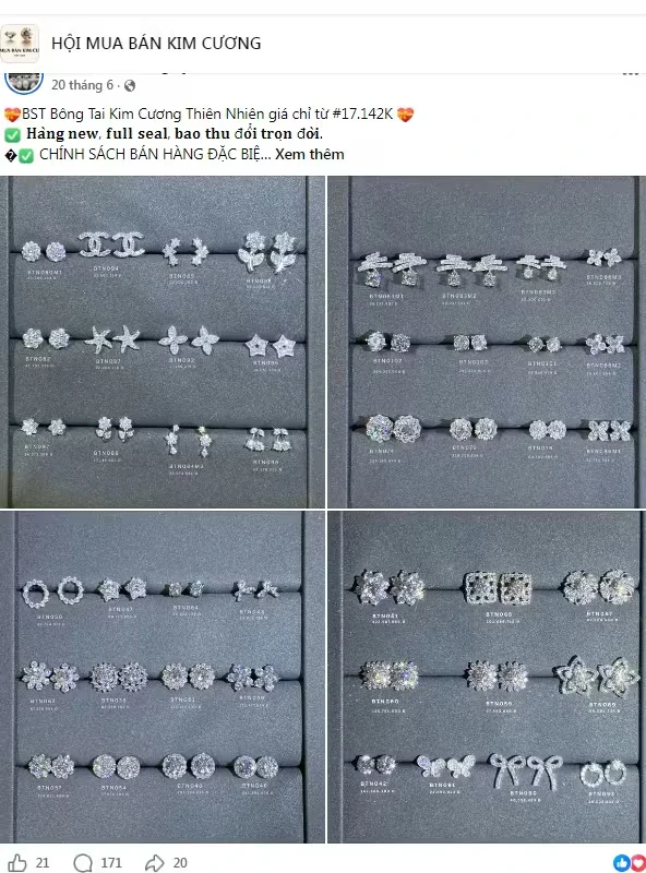 Kim cương rộn ràng 'chợ mạng', chuyên gia cảnh báo nóng Kim cương rộn ràng 'chợ mạng', chuyên gia cảnh báo nóng
