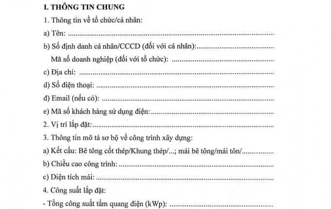 Lắp điện mặt trời mái nhà cần báo UBND cấp xã: 2 bước người dân cần biết Lắp điện mặt trời mái nhà cần báo UBND cấp xã: 2 bước người dân cần biết