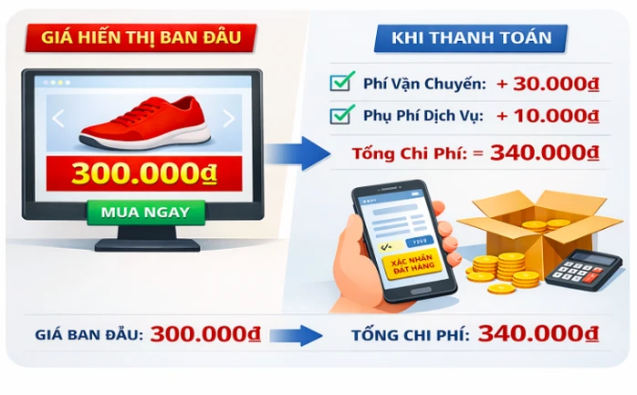 Mua online tưởng rẻ, ai ngờ "dính" thêm khoản phí này Mua online tưởng rẻ, ai ngờ "dính" thêm khoản phí này