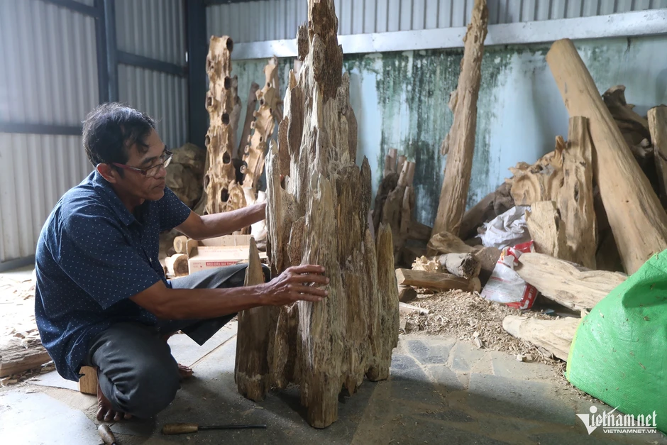Nghề tinh tường soi ra tiền triệu từ gỗ dó bầu trồng tại vườn Nghề tinh tường soi ra tiền triệu từ gỗ dó bầu trồng tại vườn