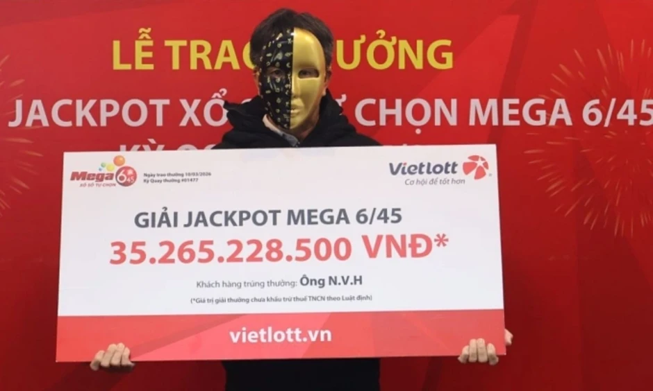 Người đàn ông mua Vietlott theo ngày sinh cháu nội trúng 35 tỷ đồng Người đàn ông mua Vietlott theo ngày sinh cháu nội trúng 35 tỷ đồng