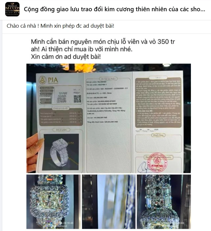 Ồ ạt bán lỗ kim cương trên 'chợ mạng' Ồ ạt bán lỗ kim cương trên 'chợ mạng'