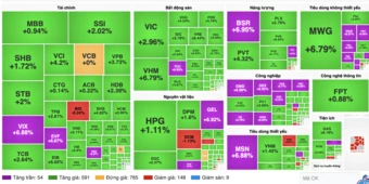 VN-Index tăng hơn 51 điểm, dòng tiền dồn vào cổ phiếu trụ