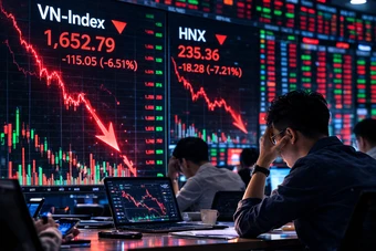 VN-Index vẫn mất hơn 115 điểm, áp lực bán duy trì ở cổ phiếu lớn