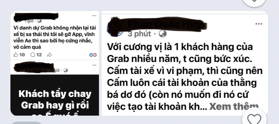 Vụ tài xế bị Grab khóa ứng dụng: Người dùng và tài xế kêu gọi tẩy chay Vụ tài xế bị Grab khóa ứng dụng: Người dùng và tài xế kêu gọi tẩy chay