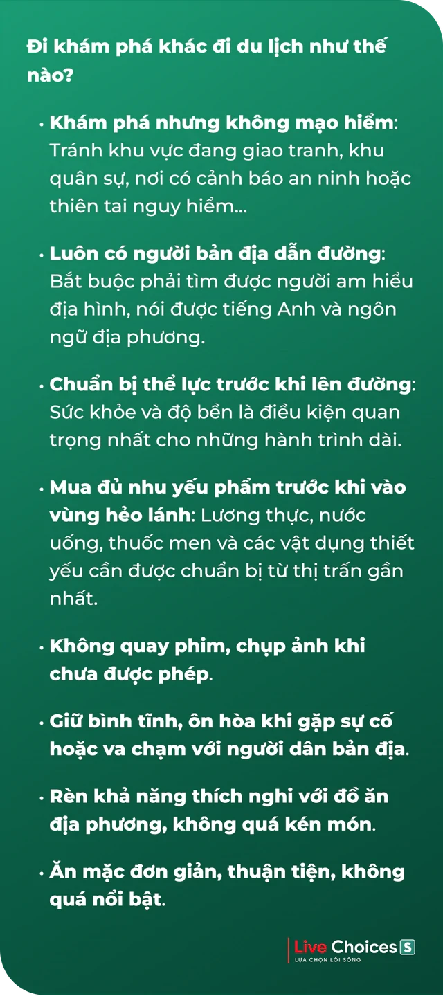 “Dị nhân” Việt đi hết 195 nước: Được cho kim cương, da hổ không dám nhận, tiền tỷ cũng không đổi nguyên tắc