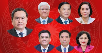 1 ủy viên Bộ Chính trị, 5 ủy viên Trung ương Đảng được bầu làm phó chủ tịch Quốc hội