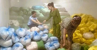14 tấn bì lợn không rõ nguồn gốc trong kho lạnh ở Thanh Hóa