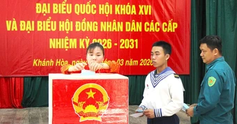 20 điểm bầu cử tại Trường Sa hoàn thành bầu cử sớm