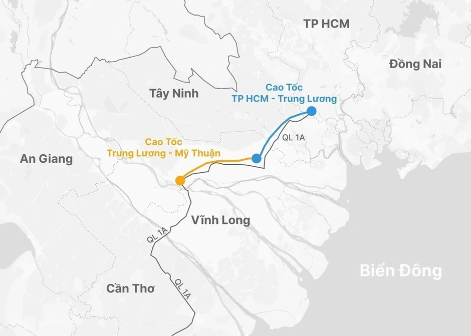 5 ôtô tông liên hoàn trên cao tốc TP HCM - Trung Lương