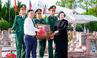 80 hài cốt liệt sĩ được đưa về Nghệ An