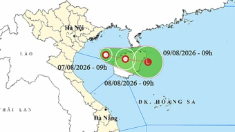 Áp thấp nhiệt đới hình thành trong vịnh Bắc Bộ