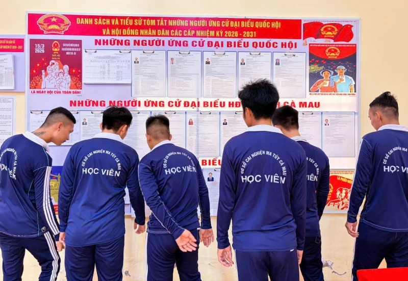 Bảo đảm quyền bầu cử cho trên 500 học viên cai nghiện ma túy ở Cà Mau Bảo đảm quyền bầu cử cho trên 500 học viên cai nghiện ma túy ở Cà Mau