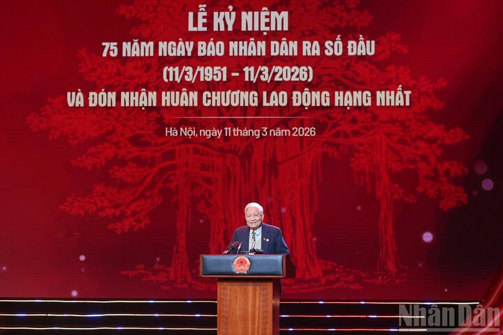 Báo Nhân Dân kỷ niệm 75 năm Ngày ra số đầu và đón nhận Huân chương Lao động hạng Nhất Báo Nhân Dân kỷ niệm 75 năm Ngày ra số đầu và đón nhận Huân chương Lao động hạng Nhất