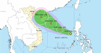 Bão số 1 đổ bộ Biển Đông đêm nay , tăng cường Sức gió hướng vào vịnh Bắc Bộ