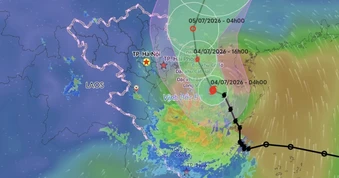 Bão số 1 vào Vịnh Bắc Bộ, đang tiến vào vùng biển Quảng Ninh - Hải Phòng