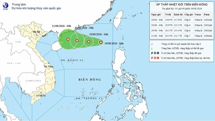 Biển Đông có áp thấp nhiệt đới Biển Đông có áp thấp nhiệt đới