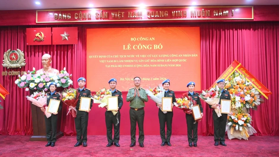 Bộ Công an cử 6 sĩ quan tham gia gìn giữ hòa bình