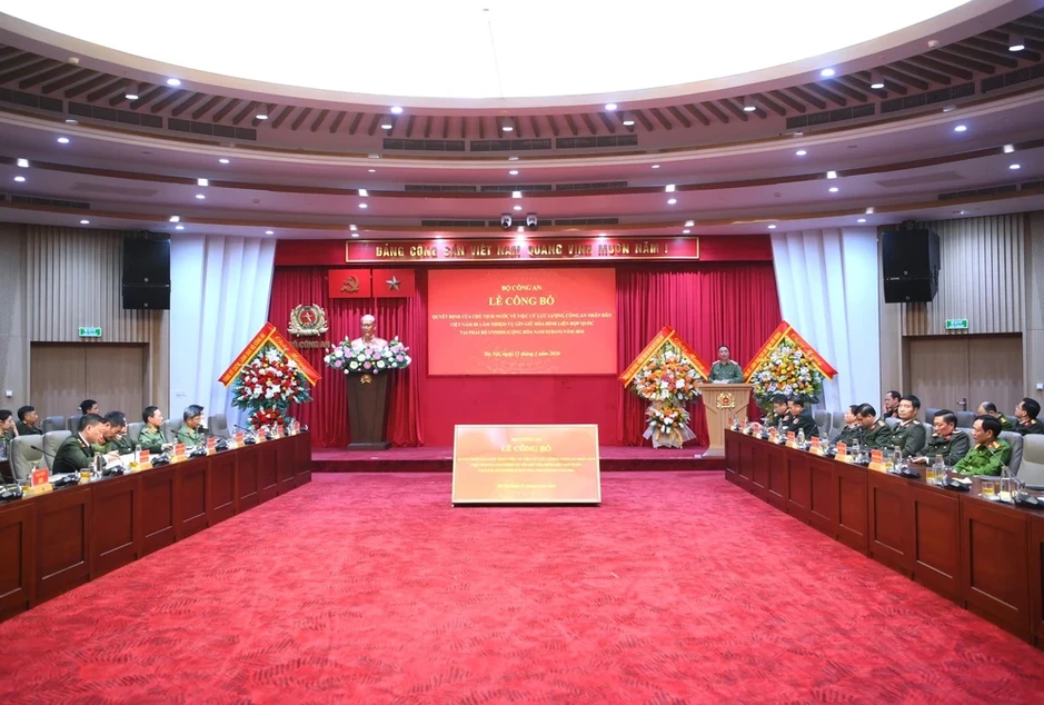 Bộ Công an cử 6 sĩ quan tham gia gìn giữ hòa bình