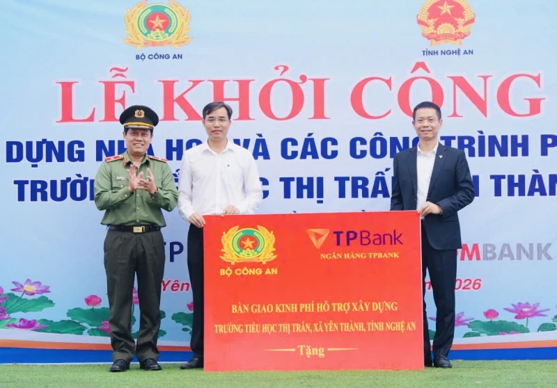 Bộ Công an phối hợp khởi công xây dựng Trường Tiểu học xã Yên Thành, Nghệ An Bộ Công an phối hợp khởi công xây dựng Trường Tiểu học xã Yên Thành, Nghệ An