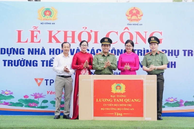 Bộ Công an phối hợp khởi công xây dựng Trường Tiểu học xã Yên Thành, Nghệ An Bộ Công an phối hợp khởi công xây dựng Trường Tiểu học xã Yên Thành, Nghệ An